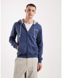 Hollister - Zip Up Hoodie With Sleeve Graphic Detail - Lyst