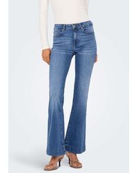 ONLY - Retro Flared Fit Jeans - Lyst