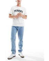 Tommy Hilfiger - Jeans dad fit affusolati regular fit lavaggio medio - Lyst