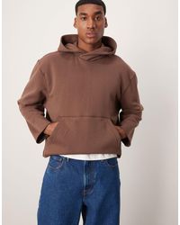ASOS - Oversized Drop Shoulder Hoodie With Raw Edge And Underarm Panels - Lyst