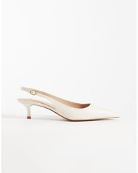 Mango - Slingback Kitten Pumps - Lyst