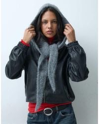 ASOS - Knitted Hooded Scarf - Lyst