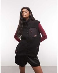 HUNTER - Elements Borg Fleece Gilet - Lyst