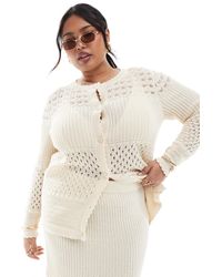 Vero Moda - – gehäkelte patchwork-strickjacke - Lyst