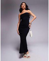 ASOS - Bandeau With Twist Bust Detail Midaxi Dress - Lyst