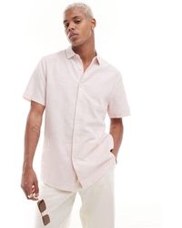ASOS - Smart Linen Look Shirt With Cutaway Collar - Lyst