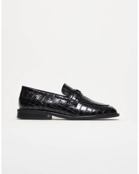 ASOS - Penny Loafers With Square Toe - Lyst