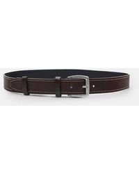 Pull&Bear - Riem Met Leereffect En Siernaden - Lyst