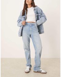 Calvin Klein - High Rise Straight Jeans - Lyst