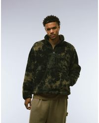 The North Face - – extreme pile – jacke aus schwerem teddy-fleece mit em muster und kurzem reißverschluss - Lyst