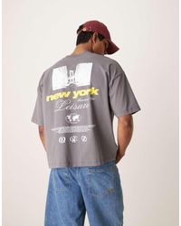 ASOS - Oversized Recht T-Shirt Met Grafische New York-Print - Lyst