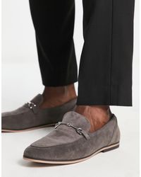 ASOS Suède Loafers Zonder Achterkant Met Trens in het Naturel voor heren |  Lyst NL