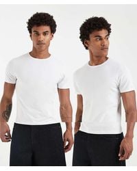 Blend - 2 Pack Cotton-rich Slim Fit Crew Neck T-shirts - Lyst