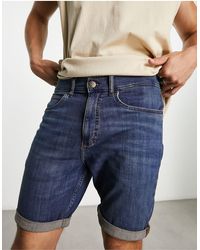 Lee Jeans - Mid Thigh Denim Shorts - Lyst