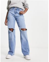 Hollister - Jeans extra larghi a vita alta vintage lavaggio medio - Lyst