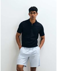 Mango - Gebreid Poloshirt Met Kwartrits - Lyst