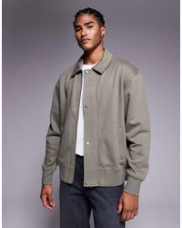ASOS - Relaxed Jersey Bomber Jacket - Lyst