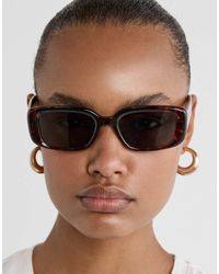 Stradivarius - Tortoiseshell Rectangular Sunglasses - Lyst