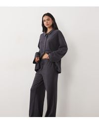 Kaiia - Super Soft Fleece Wide Leg Lounge Trousers Co-Ord - Lyst