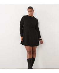 ASOS - Asos Design Curve Supersoft Grown On Neck Long Sleeve Dress - Lyst