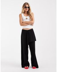 ASOS - Textured Sarong Detail Pants - Lyst