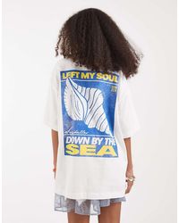 Vero Moda - Oversized T-shirt With Seashell Graphic - Lyst