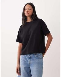 Weekday - Camiseta Negra Estándar Essence De - Lyst