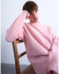 TOPMAN - Losse Gebreide Trui Met Ronde Hals - Lyst
