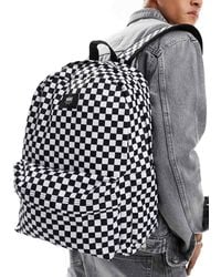 Vans - Mochila Blanca Y Negra A Cuadros Old Skool De - Lyst