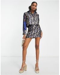 Y.A.S - Jacquard Co-ord Mini Skirt - Lyst