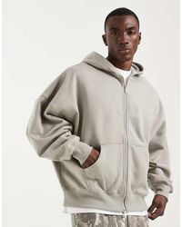 ASOS - Premium Extreem Oversized Hoodie Van 400 Gsm Zware Stof Met Ritssluiting - Lyst