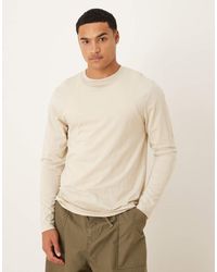 ASOS - Premium Supima Cotton Regular Fit T- Shirt With Long Sleeves - Lyst