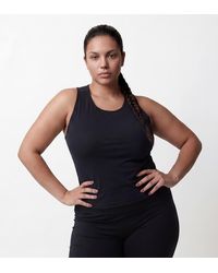 4505 - Curve Lightweight Ribbed Racer Vest With Inner Bra And Removeable Padding - Lyst