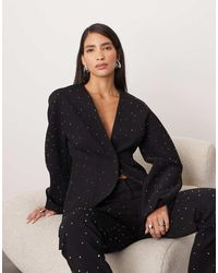 ARRANGE - Elegante Blazer Met Siersteentjes En Eivormige Mouwen - Lyst