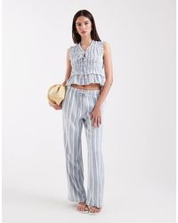 ONLY - Linen Blend Pull On Trouser Co-ord - Lyst