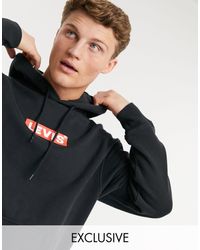 Sudadera con capucha y logo en el pecho Levi's de hombre de color Verde |  Lyst
