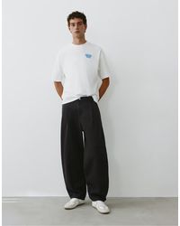 Pull&Bear - Baggy-hose mit abnähern - Lyst