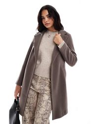 New Look - Cappotto Elegante Color Visone - Lyst