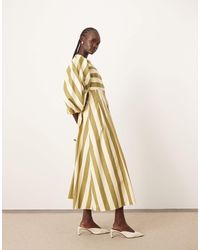 ARRANGE - Full Midi Dress With Pleat Detail - Lyst