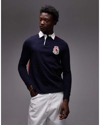 Tommy Hilfiger - Crest Logo Long Sleeve Rugby Polo Shirt - Lyst