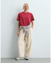 Oysho - Cotton Blend Balloon Trousers - Lyst
