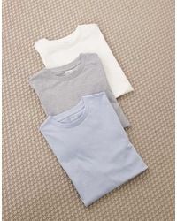ASOS - Essentials 3 Pack Regular Fit T-shirt - Lyst