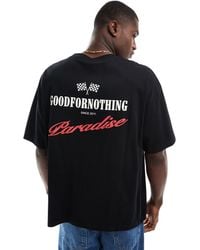 Good For Nothing - Camiseta negra extragrande con estampado automovilístico en la espalda - Lyst