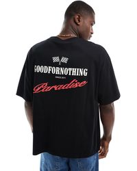 Good For Nothing - T-shirt nera oversize con stampa moto - Lyst
