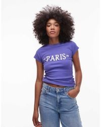 TOPSHOP - Jersey Graphic Paris 1978 Everyday Tee - Lyst