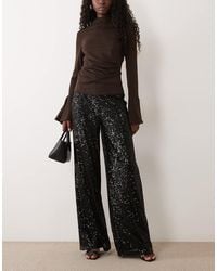 ASOS - Allover Sequin Wide Leg Trousers - Lyst