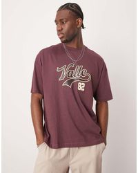 ASOS - Oversized T-shirt With Varsity Graphics - Lyst