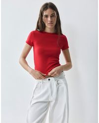 Pull&Bear - T-shirt ajusté à manches courtes - Lyst