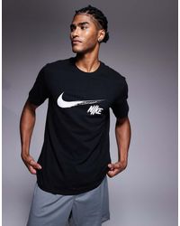Nike - Camiseta Negra Con Logo Dri-Fit De - Lyst