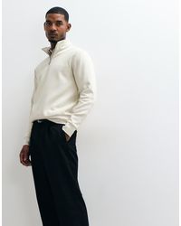 Mango - Cotton Rich Quarter Zip Sweatshirt - Lyst